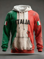 Sweats à capuche italiens patriotiques pour hommes