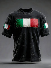 T-shirt décontracté à imprimé italien pour hommes