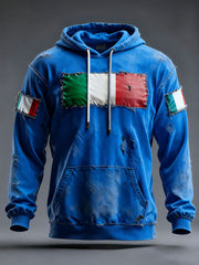 Sweat à capuche décontracté imprimé italien pour hommes