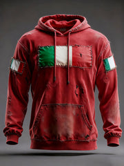 Sweat à capuche décontracté imprimé italien pour hommes