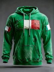 Sweat à capuche décontracté imprimé italien pour hommes