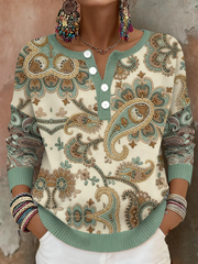 Boho Bohème Floral Art Imprimé Tops Femme