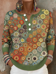 Bohème Boho Floral Art Imprimé Tops Femme