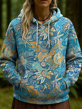 Bohème Boho Floral Art Imprimé Hoodie des femmes