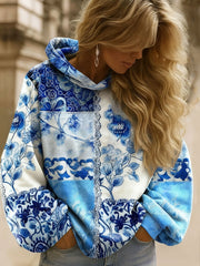 Bohème Boho Floral Art Imprimé Hoodie des femmes