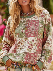 Bohème Boho Floral Art Imprimé Sweatshirt des femmes