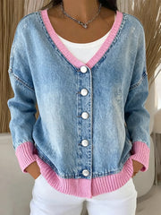Cardigan de conception de patchwork de la mode des femmes