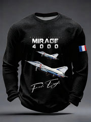 T-shirt à manches longues Dassault Mirage 4000 Waffle Homme