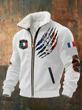 Chandail à capuchon Lion Du Drapeau Français Homme