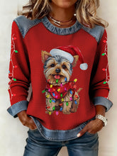 Femmes Denim Patchwork Haut