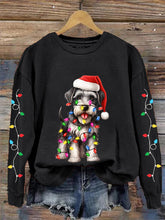 Sweat-shirt décontracté à imprimé chien pour femmes