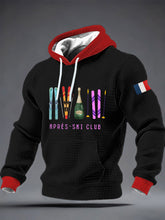 Sweat à capuche en coton à carreaux après-ski pour homme