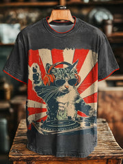 Drôle DJ Cat T-shirts unisexes