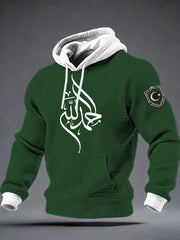 Chandail à capuchon en coton à carreaux Alhamdulillah Homme