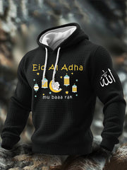 Chandail à capuchon en coton à carreaux Eid Al Adha Homme