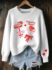 Top décontracté à imprimé cocktail en forme de coeur pour femmes