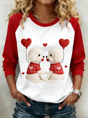Sweat-shirt pour femme Saint Valentin Puppy