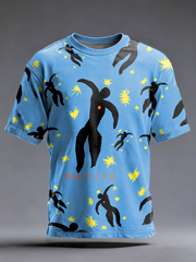 Peinture à l'huile Art abstrait T-shirt à manches courtes pour hommes