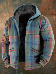 Men's Geometric Art Fleece-Lined Jacket