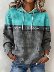 Sweat à Capuche Femme Motif Aztèque Vintage