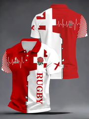 Polo imprimé England Rugby Lover pour homme