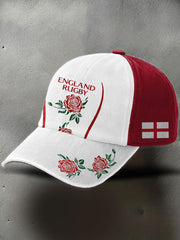 Chapeau unisexe imprimé Angleterre Rugby Roses Lover