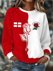 Sweat-shirt à imprimé England Rugby Lover Femme