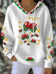 Femme Pays de Galles Welsh Rugby Art Imprimé Hoodie