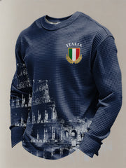 T-shirt à manches longues Italia Rugby Waffle Homme