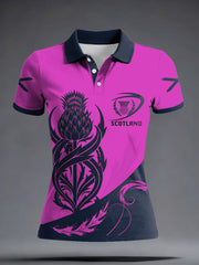 Tops décontractés imprimés pour femmes Scotland Rugby Lover