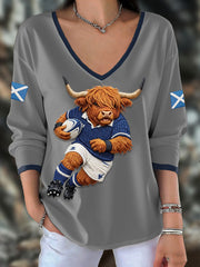 Hauts imprimés Scotland Rugby Lover Femme