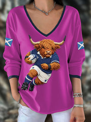 Hauts imprimés Scotland Rugby Lover Femme
