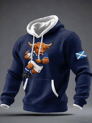 Sweat à capuche imprimé pour homme Scotland Rugby Lover