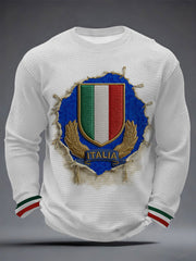 T-shirt à manches longues Italy Rugby Waffle Homme
