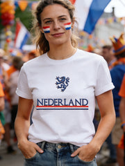 Tee-shirt décontracté à imprimé Nederland Femme