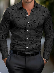 Chemise imprimée géométrique Business Style pour hommes
