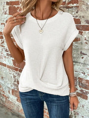 Tee-shirt Solid Batwing Sleeve Femme