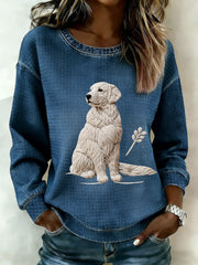 Sweat-shirt Femme Chien Imprimé