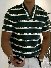 T-shirt à col en V pour homme, style professionnel