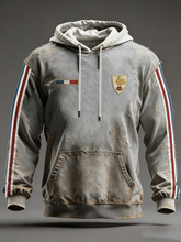 Sweat à capuche oversize à épaules dénudées avec poches France Rugby Homme