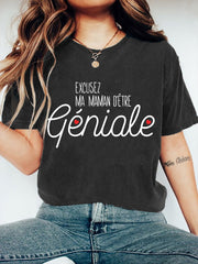 T-shirt manches courtes pour femmes «Excusez Ma Manman»