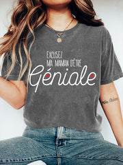 T-shirt manches courtes pour femmes «Excusez Ma Manman»