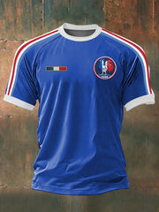 T-shirt imprimé de rugby de l’équipe de France pour hommes