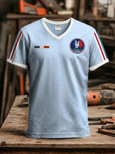 T-shirt à col en V imprimé France Rugby pour hommes