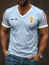 T-shirt à col en V France Rugby pour homme