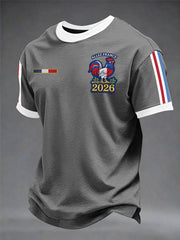 T-shirt imprimé de rugby de l’équipe de France pour hommes