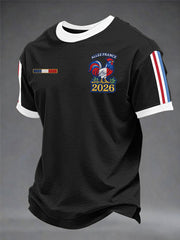 T-shirt imprimé de rugby de l’équipe de France pour hommes
