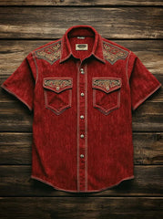 Chemise à manches courtes Western Yoke Homme
