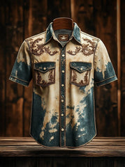 Chemise à manches courtes Western Yoke Homme