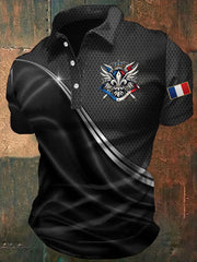 Chemise imprimée pour hommes, Jour de la Victoire européenne en France